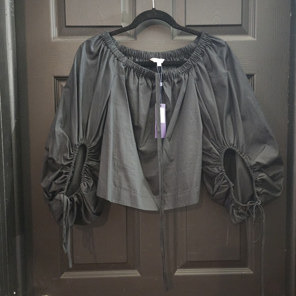 Rebecca Minkoff Tilda Blouse in Jet Black - Picture 5 of 12